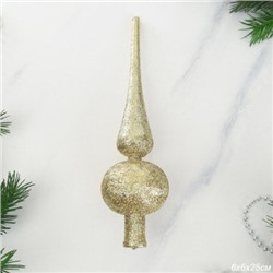 Верхушка на елку Пика 25 см золотая / ZAF210145 /уп 100/320/
