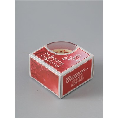 УЦЕНКА Ароматическая свеча в стакане Aroma botanical, сухоцветы красные, роза, 7.5×7.5×5 см