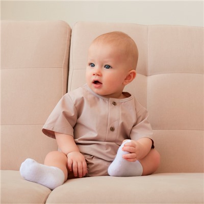 Комплект детский (футболка и шорты) MINAKU, рост 86-92 см, бежевый