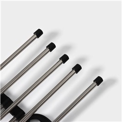 Вешалка для брюк и юбок Доляна, 30×18×12.5 см, 5 спиц, раздвижная, чёрная