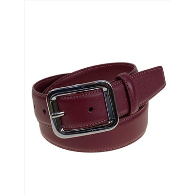 Ремень женский из натуральной кожи, цвет бордовый