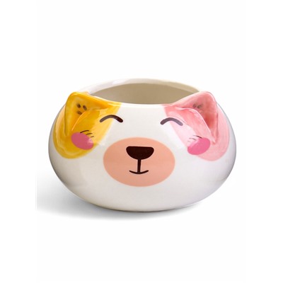 Декоративный горшок для цветов «Котёнок», 200 мл, 8.7×5.8×6 см, керамика, МИКС, Greengo