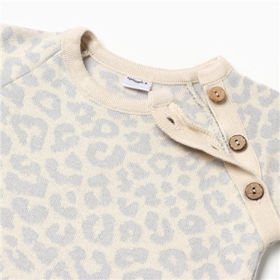 Комбинезон вязаный для девочки «Крошка Я» Leo Baby рост 86-92 см, серый