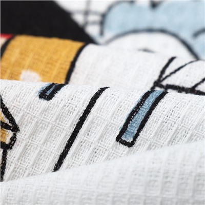 Набор кухонных полотенец Доляна «Котик на кухне» 35×60 см-2 шт., 100% хл