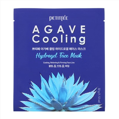 Petitfee, Agave Cooling, гидрогелевая маска для лица, 5 шт. по 32 г (1,12 унции)