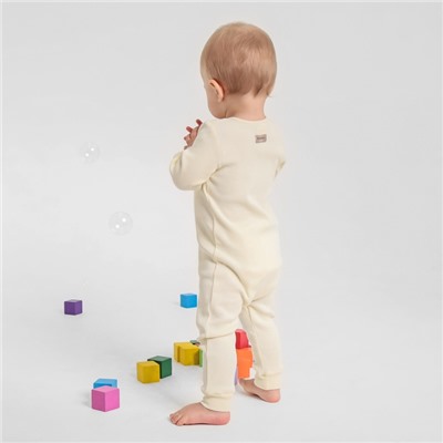 Комбинезон детский MINAKU: Basic Line BABY, рост 86-92, бежевый