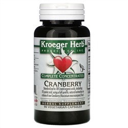 Kroeger Herb Co, Complete Concentrates, Cranberry, 90 Vegetarian Capsules