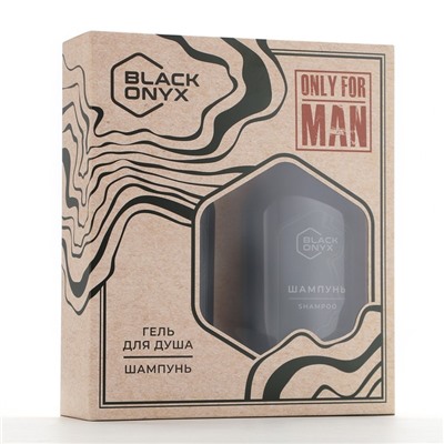 Подарочный набор косметики BLACK ONYX, гель для душа и шампунь для волос, 2×290 мл, аромат сандалового дерева, HARD LINE
