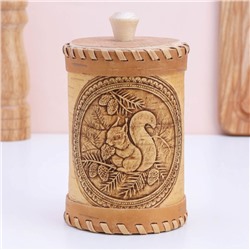 Туес «Белки», 8×8×14 см, береста