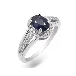 Кольцо из серебра сапфир, SL-RIC35