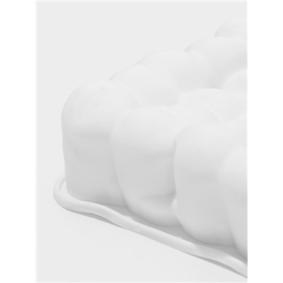 Форма для муссовых десертов и выпечки Доляна «Вишня», силикон, 18.5×4.5 см, белая