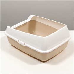 Лоток для кошек без сетки 50.5×39×23 см, бежевый