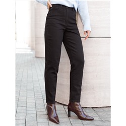 Джинсы мом фит из мягкой эластичной джинсы 12OZ