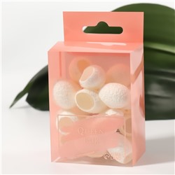 Набор спонжей для пилинга из тутового шелкопряда, 20 шт., белый