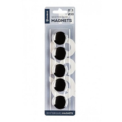 Набор магнитов для доски черные 30 мм 5шт МЧ30 Глобус