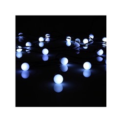 Гирлянда «Нить», 4.5 м, уличная, с насадками «Шарик», IP44, 30 LED, 2 режима, солнечная батарея, тёмная нить, свечение белое