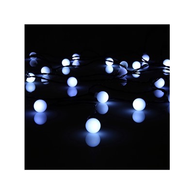 Гирлянда «Нить», 4.5 м, уличная, с насадками «Шарик», IP44, 30 LED, 2 режима, солнечная батарея, тёмная нить, свечение белое