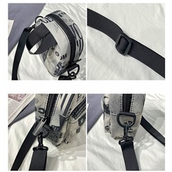 8815-2 сер Сумка мужская (13х7х6)