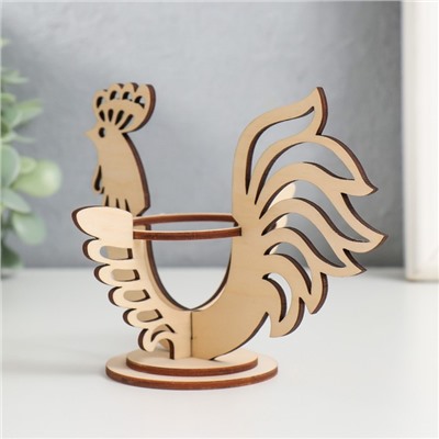 Подставка для яйца «Петушок пасхальный», 14.5×10.3×10 см, заготовка для творчества, набор 5 деталей