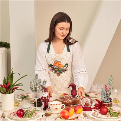 Фартук новогодний «Этель» Robin 60×70 см, 100% хлопок, саржа 190 г/м²