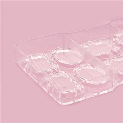 Форма для конфет и шоколада «Рамочка», 10 ячеек, 20×12×2.5 см, прозрачная