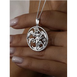 Подвеска из серебра родированная - Дева 925 пробы П-0309р