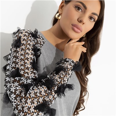 Свитшот с акцентным декором, Модная хроника (new)