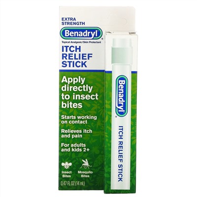 Benadryl, Itch Relief Stick, Extra Strength, 0.47 fl oz (14 ml)