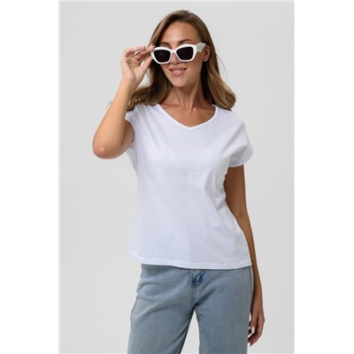 7158/1 однотон футболка женская (Белый)