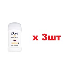 Dove Дезодорант Стик Invisible Dry 48ч жен 40мл 3шт