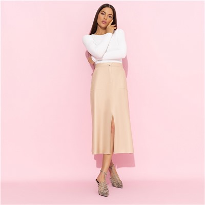 Юбка с карманами, Откровенно шикарная (беж)