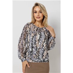 Блузка женская  4130/18/Бежевый, черный
