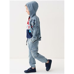 Брюки текстильные джинсовые для мальчиков