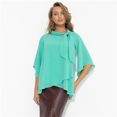 Блуза с эффектом многослойности, Невероятная красотка (мятная)