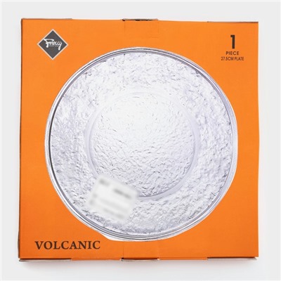 Тарелка «Вулкан», d=27.5 см, стекло, прозрачная