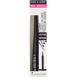 Wet n Wild, Жидкая подводка для глаз MegaLiner Metallic, оттенок Cosmic Black, 3,5 мл