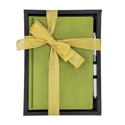 Подарочный набор Ежедневник недатированный А5+ 272 стр. "VELVET" (ОЛИВКОВЫЙ)+ ручка 3-115/17-2 Bruno Visconti