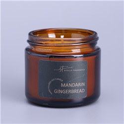 Ароматическая свеча в банке Mandarin gingerbread, соевый воск, 50 г, мандарин, пряник