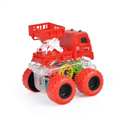 Машина-перевертыш "Спец" шестеренки, в ассортименте, на батарейках, в коробке