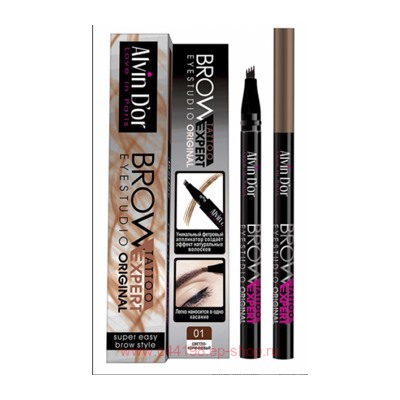 Alvin D`or Лайнер для бровей Brow Tattoo тон 01 Light brown 0,7мл Р-10