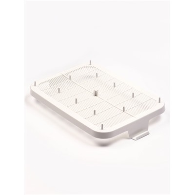 Туалет для кошек «Белла мини», 35×26×6 см, с сеткой, пластик, синий