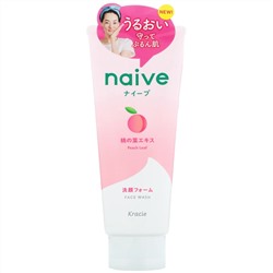 Kracie, Средство для умывания Naive, «Персик», 130 г