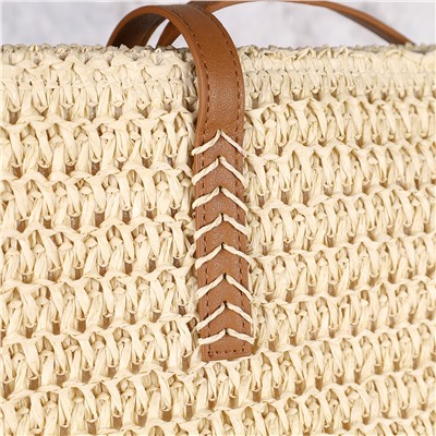 Сумка плетеная 40x33x27 / DW-14 /уп 80/бежевая