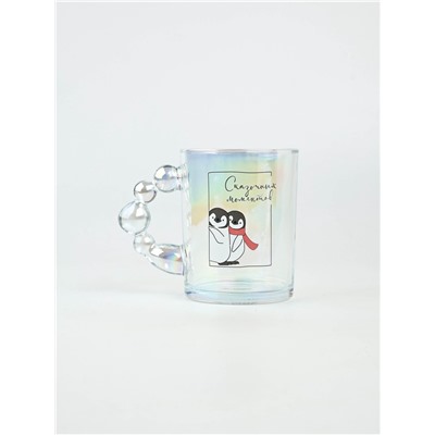 Кружка новогодняя стеклянная «Сказочных моментов», 350 мл, голография