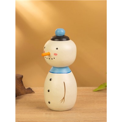 Японская кукла кокеши «Снеговик», 7×8.5×17 см