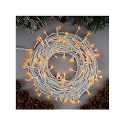 УЦЕНКА Гирлянда «Нить» 20 м, IP20, белая нить, 200 LED, свечение жёлтое, 8 режимов, 220 В