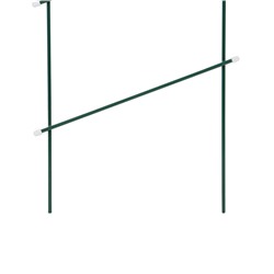 Шпалера, 160×43×1 см, металл, зелёная, «Линия»
