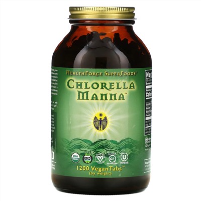 HealthForce Superfoods, Хлорелла манна, 1200 растительных таблеток