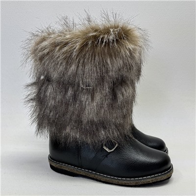 Унты мужские короткие мех “Песец” кожаные на войлочной подошве