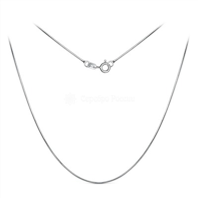 Цепь из серебра родированная - Снейк, 40 см 1808R015L40